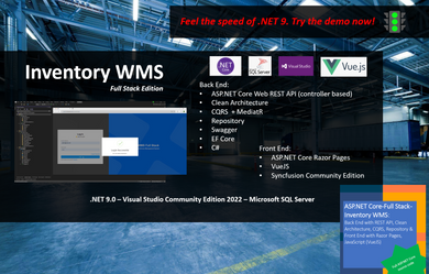 Inventory WMS - ASP.NET Core Full-Stack (REST API + Razor + Vue)