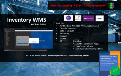 Inventory WMS - ASP.NET Core Full-Stack (REST API + Razor + jQuery)