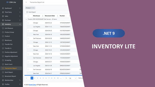 Inventory Management System - Inventory Lite - ASP.NET Core Razor Pages 9.x