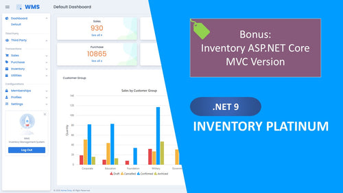 Inventory Management System - Inventory Platinum - ASP.NET Core Razor Pages 9.x