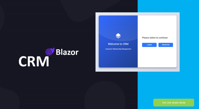 CRM Blazor - ASP.NET Core Blazor 9.x (Server)