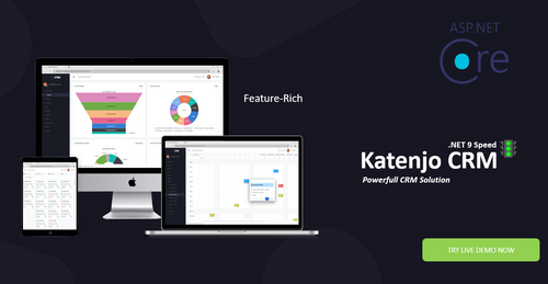 Katenjo CRM - ASP.NET Core Full-Stack - (REST API + Razor + Vue)