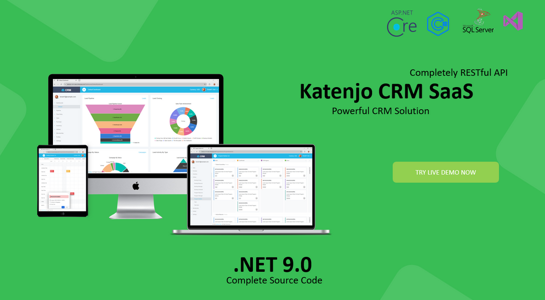 Customer Relationship Management - CRM SaaS - Multi Tenant - ASP.NET Core Razor Pages 9.x