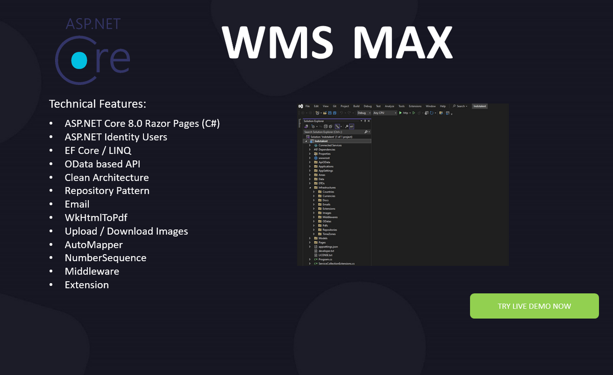 WMS-MAX Inventory Management System - ASP.NET Core 8.0 Razor Pages (C# ...