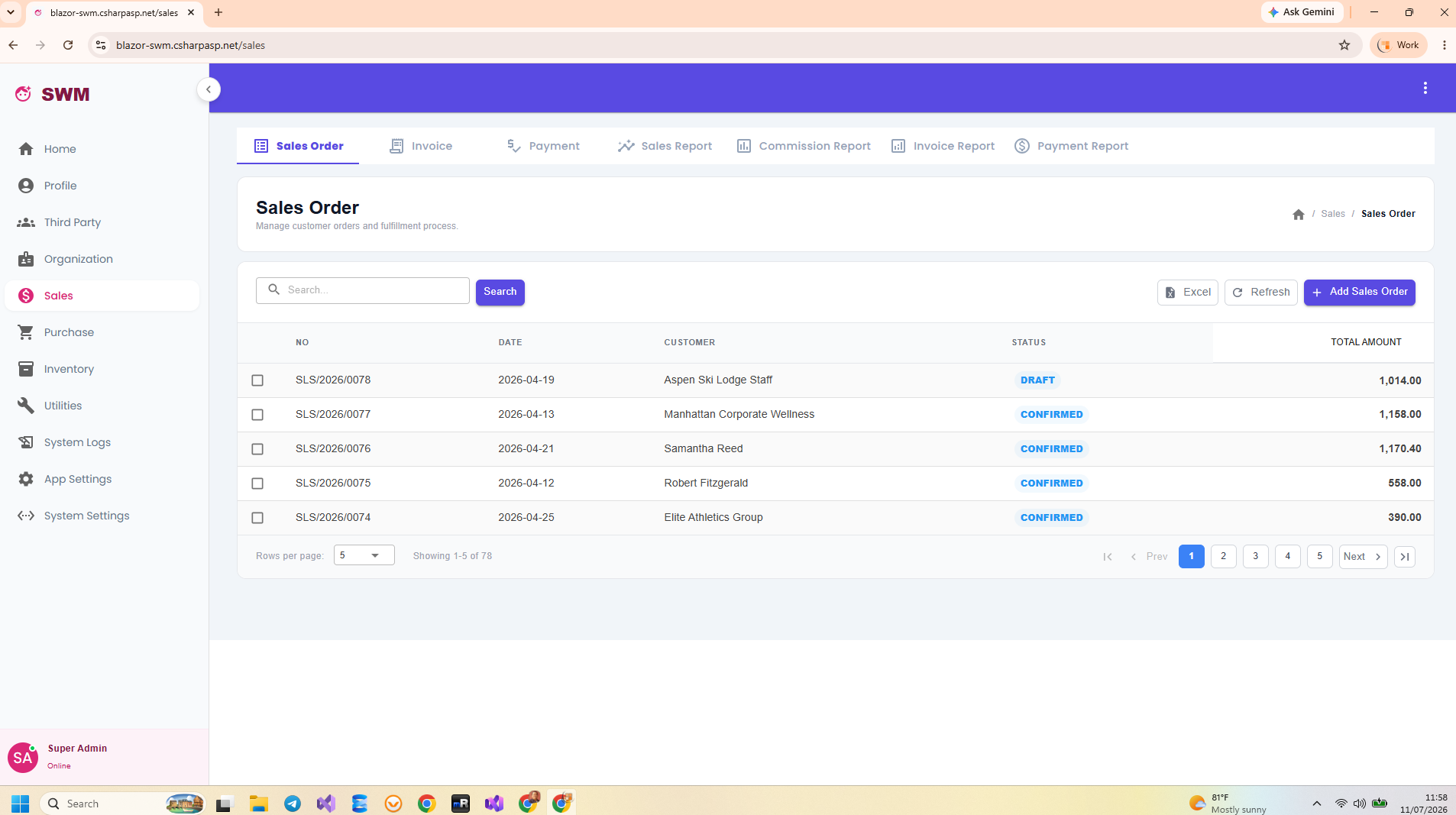 Blazor SWM Deal Tracking